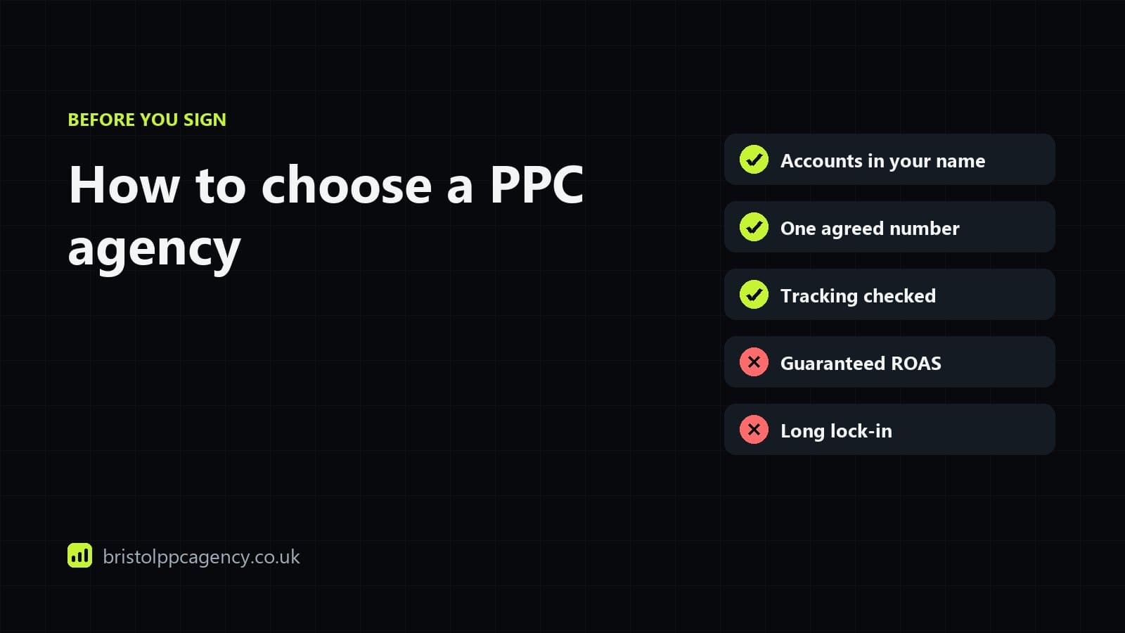 A checklist of questions to ask a PPC agency before signing